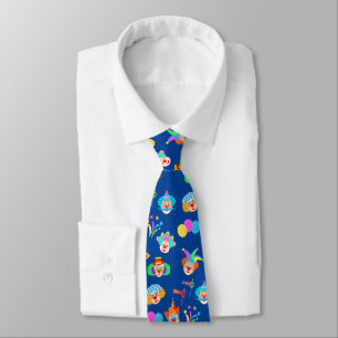 Funny Clown Purim Festival Party CARNIVAL Symbols Tie