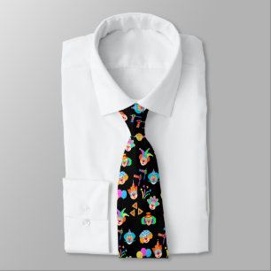 Funny Clown Purim Festival Party CARNIVAL Symbols Tie