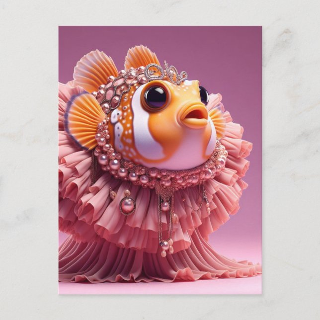 Funny ClownFish Fashion Postcard (Front)