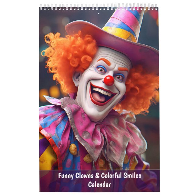 Funny Clowns & Colourful Smiles Calendar (Cover)