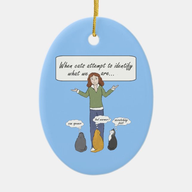 Funny Clueless Kitties Ornament (Front)
