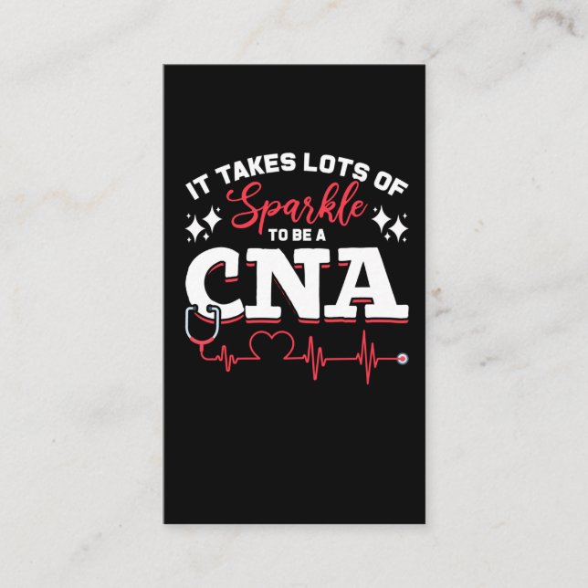 Funny CNA Nurse Certified Nursing Assistant Business Card (Front)