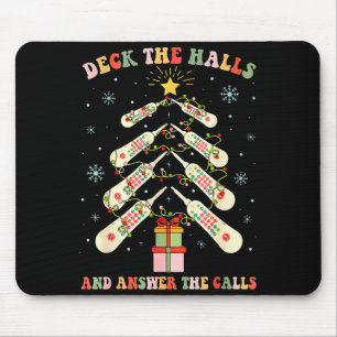 Funny Cna Nurse Christmas Medical Xmas Trees Nursi Mouse Mat