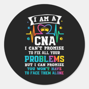 Funny Cna Nurse Classic Round Sticker