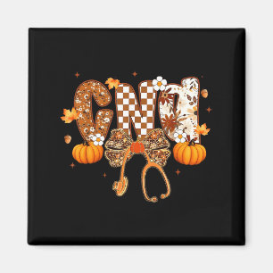 Funny Cna Nurse Coquette Bow Stethoscope Fall Girl Magnet