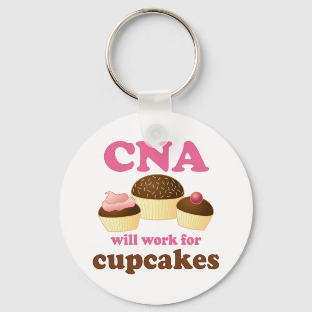 Funny CNA  or Certified Nursing Assistant Key Ring (Front)