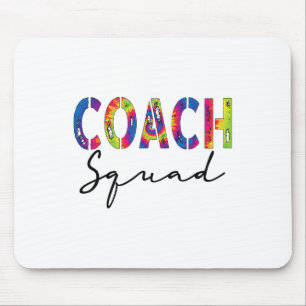 Funny Coach Squad Tie Dye Appreciation Day Byck To Mouse Mat