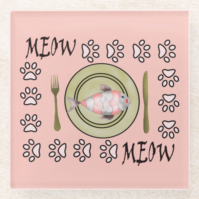 Funny coaster for cat lovers (Front)