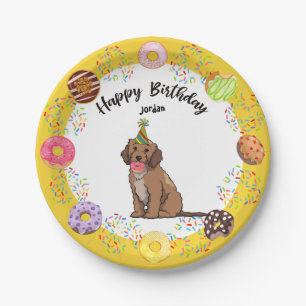 Funny Cockapoo Birthday Party Paper Plate