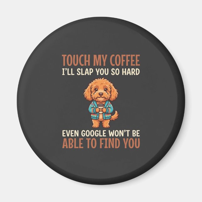 Funny Cockapoo Coffee Lover Magnet (Front)