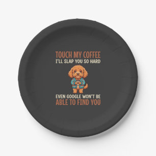 Funny Cockapoo Coffee Lover Paper Plate