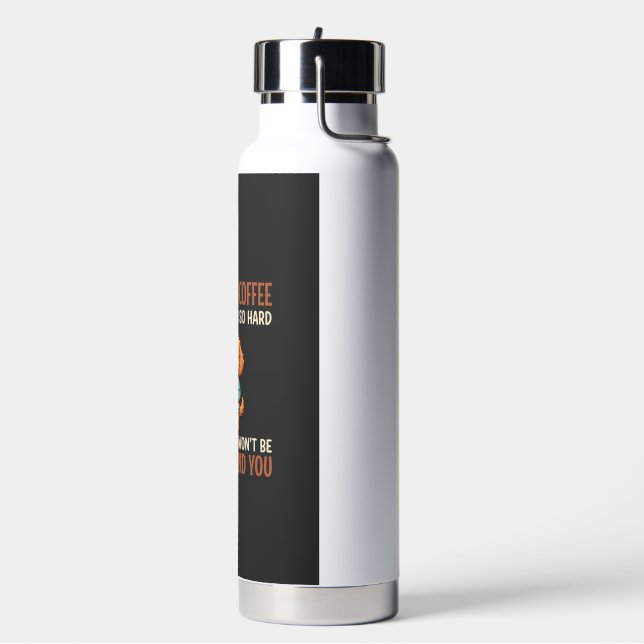 Funny Cockapoo Coffee Lover Water Bottle (Left)