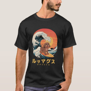 Funny Cockapoo Dog Japanese Kanagawa Wave T-Shirt