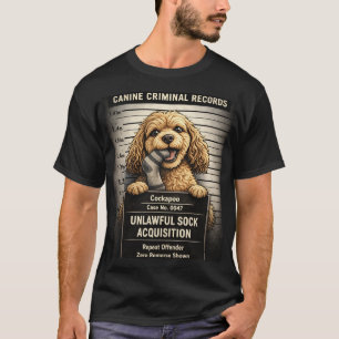 Funny Cockapoo Mugshot Shirt Gift