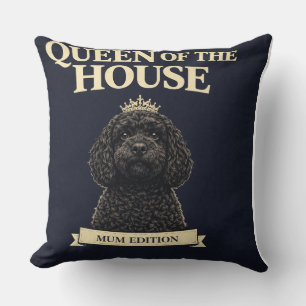Funny Cockapoo Mum Gift Queen Of The House Cushion