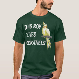 Funny Cockatiel Gift For Boys Kids Bird Parrot T-Shirt