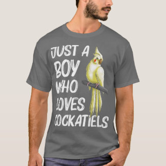 Funny Cockatiel Gift For Boys Kids Bird Parrot T-Shirt