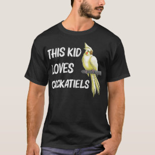 Funny Cockatiel Gift For Kids Boys Bird Parrot T-Shirt