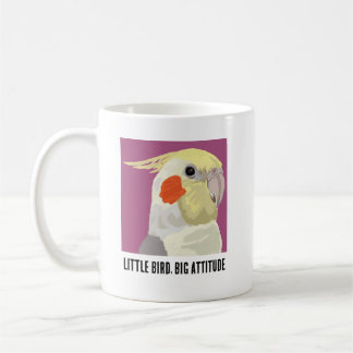 Funny Cockatiel Little Bird Big Attitude Portrait Coffee Mug