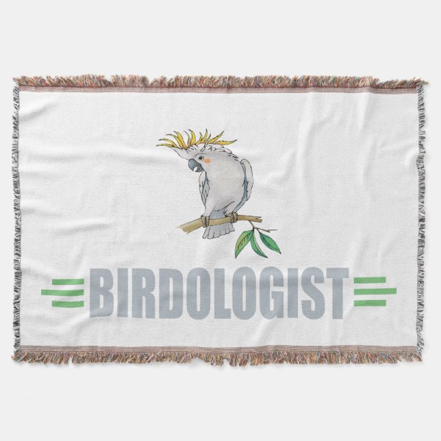 Funny Cockatiel Lover's Throw Blanket (Front)
