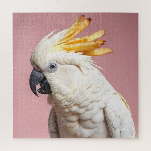 Funny Cockatoo With French Fries Crest Jigsaw Puzzle