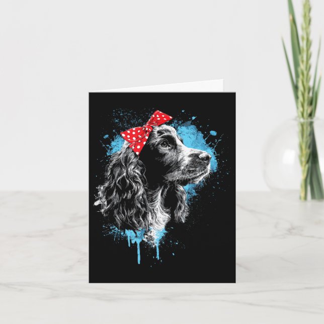 Funny cocker spaniel design for dog lovers card (Front)