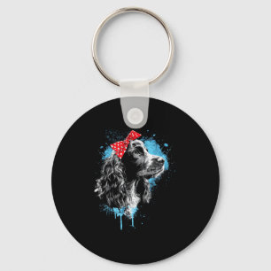 Funny cocker spaniel design for dog lovers key ring