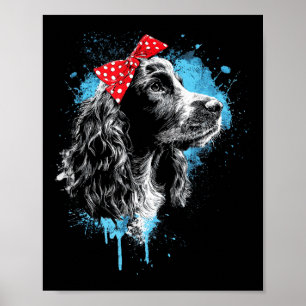 Funny cocker spaniel design for dog lovers poster