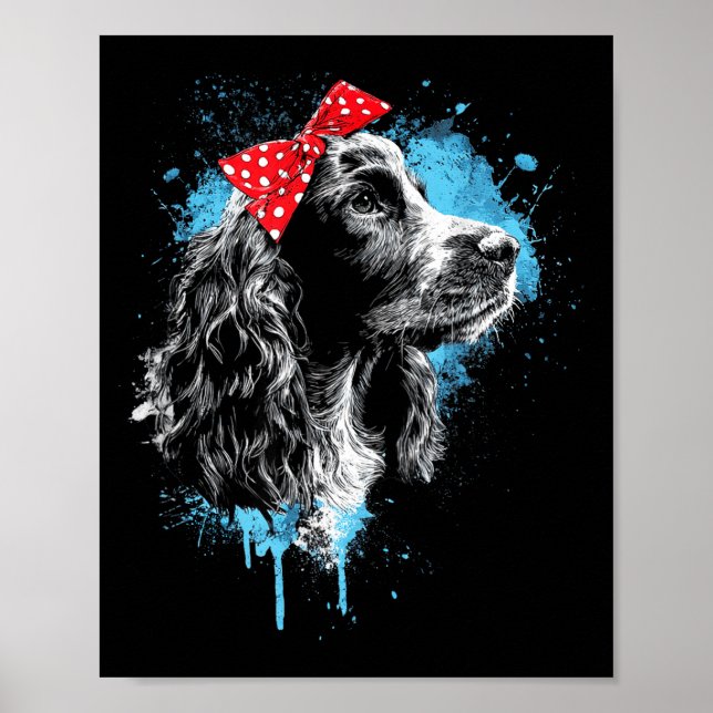 Funny cocker spaniel design for dog lovers poster (Front)
