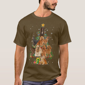 Funny Cocker Spaniel Dog Christmas Tree Dog Lover T-Shirt