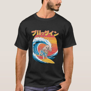 Funny Cocker Spaniel Dog Japanese Kanagawa Wave T-Shirt