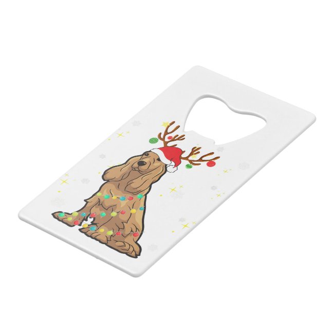 Funny Cocker Spaniel Reindeer Christmas Dog (Front Angled)