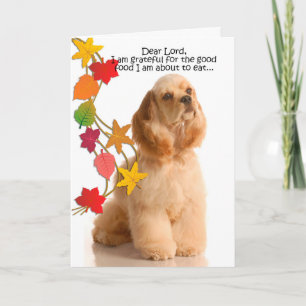 Funny Cocker Spaniel Thanksgiving Card