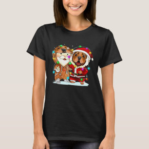 Funny Cocker Spaniel Wearing Santa Suit Christmas T-Shirt