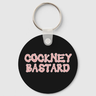 Funny cockney bastard key ring