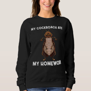 Funny Cockroach For Kids Boys Entomology Pest Cont Sweatshirt