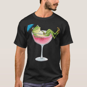 Funny Cocktail Frog Meme Humour Drink Drinkers Fro T-Shirt