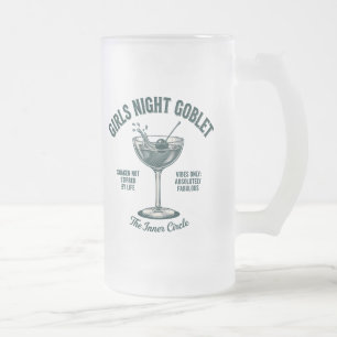 Funny Cocktail Lover Martini Party Gift Frosted Glass Beer Mug