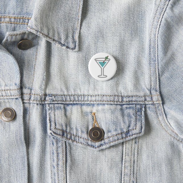 Funny Cocktail Martini Emoji 3 Cm Round Badge (In Situ)