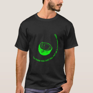 Funny coconut modern cool neon green custom text T-Shirt