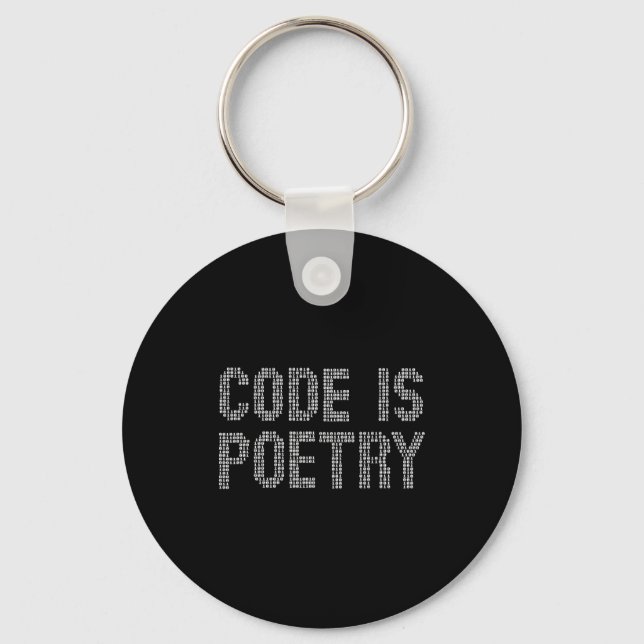 Funny Code Is Etry Saying Quote Programer Gift  Key Ring (Front)