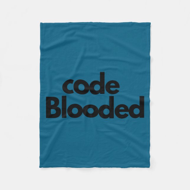 Funny Coder Computer Programmer  Fleece Blanket (Front)