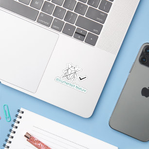 Funny Coder Feature Not a Bug Laptop Sticker