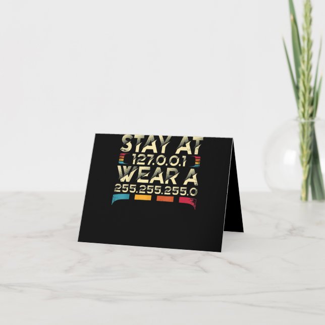 Funny Coding Engineer Meme Stay At 127.0.0.1 Thank You Card (Front)