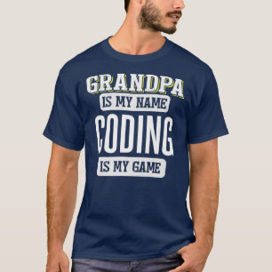 Funny Coding Gift for Grandpa Fathers Day Design T-Shirt