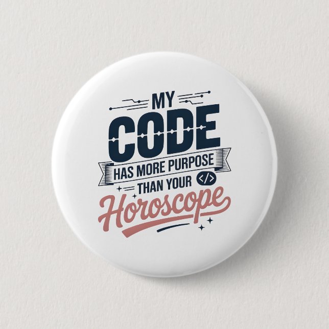 Funny Coding Quote AI Programmer Design 6 Cm Round Badge (Front)