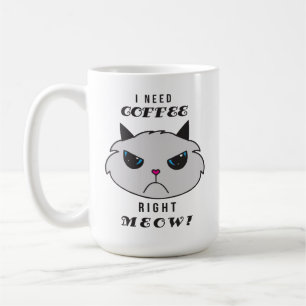 Funny Coffee Addict Cute Cat Caffeine Addiction Mug