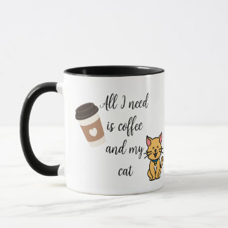 Funny Coffee and Cat Ceramic Mug
