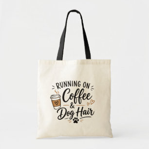 Funny Coffee and Dog Lover Tote Bag