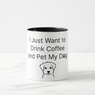 Funny "Coffee and Dog" Sarcastic Quote Mug